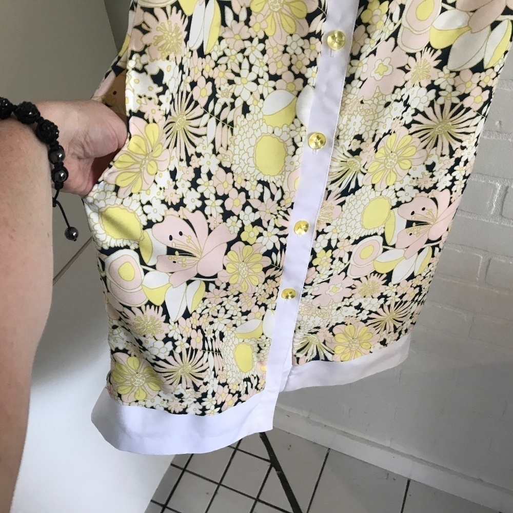 Vintage 60s Mod Floral Mini Dress Twiggy Style Rare Find Handmade Size S - Picture 8 of 13